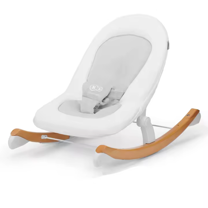 Kinderkraft - FINIO Hamaca bebé, Balancin para bebés 0-9 kg, Patas de madera, Posición tumbada, Materiales suaves, Fácil de limpiar, Diseño escandinavo, Negro… - 1