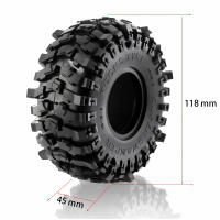 Pneumáticos De Goma Suave Blanca Para Coche RC 1:10 Axial SCX10 90046 AXI03007 TRX4 RBX10M Tamaño 118*45MM - details 0
