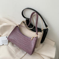 Bolso De Hombro Retro Con Patrón De Cocodrilo Para Mujer En Cuero PU Bolso De Bocina Estilo Francés Bolso De Mano Casual Monedero Tote - details 14