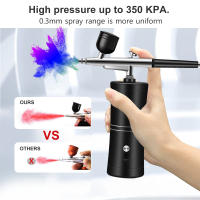 Kit De Pintura De Uñas Con Aerógrafo Portátil Para Arte De Uñas Y Modelos Herramienta De Pintura Aérea Inalámbrica Para DIY En Casa - details 2