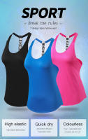 Top De Gimnasio Para Mujer En Color Negro Sin Mangas Yoga Fitness Running Deporte Con Letras Espalda Descubierta Camiseta Transpirable Y De Secado Rápido - details 0