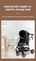 YAZOCO - Cochecito de bebé fácil de doblar, asiento de seguridad, accesorios multifuncionales portátiles, artículos de viaje, estándares europeos, entrega gratuita, gran comodidad en 3 en 1 estrella - details 13