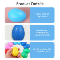 Juguetes Educativos Para Niños 12/6 Pcs Huevo De Pascua Con Instrumentos Musicales De Percusión Plásticos Para Aprendizaje Musical - details 1