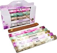 Pack 5 Inciensos Naturales Relajación Meditación Aromaterapia - Musk Lavanda Sándalo Rosas Jazmín - details 0