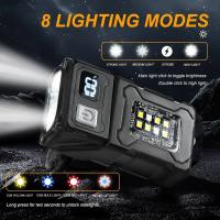 Linterna LED Recargable Mini USB Portátil Con Imán En La Punta Y Luz COB Para Emergencias Y Camping Super Brillante Y Impermeable - details 3