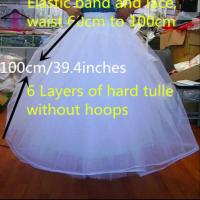 Falda De Tules FEIYANSHA Para Vestidos De Boda 4/6/8 Capas Crinolina Sin Anillo Material De Poliéster Talla Ajustable Para Mujer - details 3