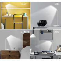 Lámpara De Mesa Plegable LED 4000mAh Recargable Por USB Con 3 Niveles De Ajuste De Brillo Protección Ocular Para Estudio Y Lectura Nocturna - details 4