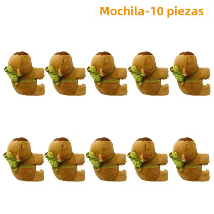 Muñeco De Peluche Kapibara 1-10PCS Descansando En La Mano Delfín De Agua Con Anillo De Cierre De Mano Juguetes De Peluche Para Adultos - 1