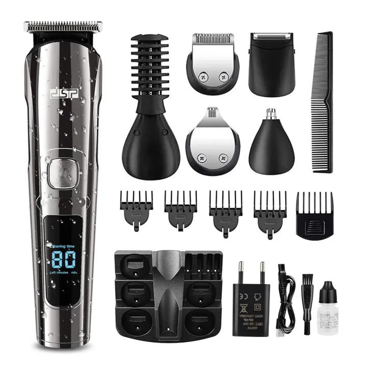 Electric Beard Trimmer for Men, Body Grooming Kit, Nose Hair & Ear Trimmer, Cordless Hair Clippers - 1