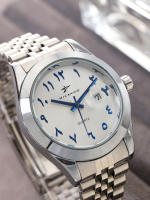 Reloj De Pulsera De Lujo Clásico Para Hombres Con Fecha Y Correa De Acero Inoxidable Deportivo Y Casual Con Marcas Arábigas Resistente Al Agua - details 1