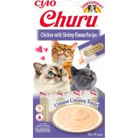 Pack de 3  CHURU SNACK CREMOSO DE POLLO CON GAMBAS PARA GATOS 4X14gr - details 0