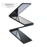 Espejo De Maquillaje Plegable Multigiro De 4 Cara Pequeño Y Portátil Espejo De Belleza Con Marco De Vidrio Y ABS Para Viajes Y Uso En El Hogar - details 11