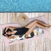Toalla De Baño Digital Impreso De Gato Rosa Dulce 160x80cm Aumentada Y Suave Toalla De Playa Gruesa Y Cómoda Para El Inodoro - details 2