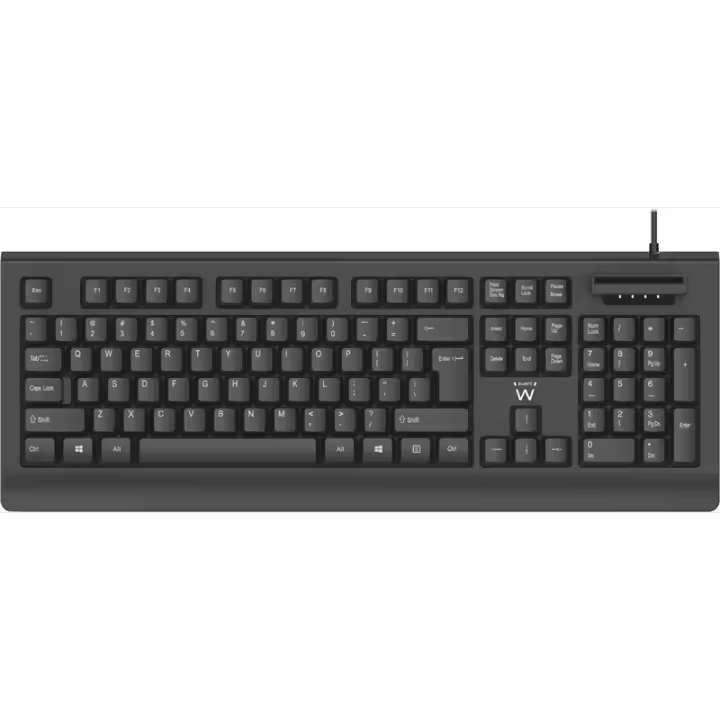 Teclado ewent ew3286 usb con lector dni negro - 1