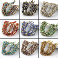 48Pcs/Lot 6mm Cristal Genuino De Vidrio Pintado Redondo Pequeño Separador Para Creación De Joyas Pulseras Collares Accesorios - details 4