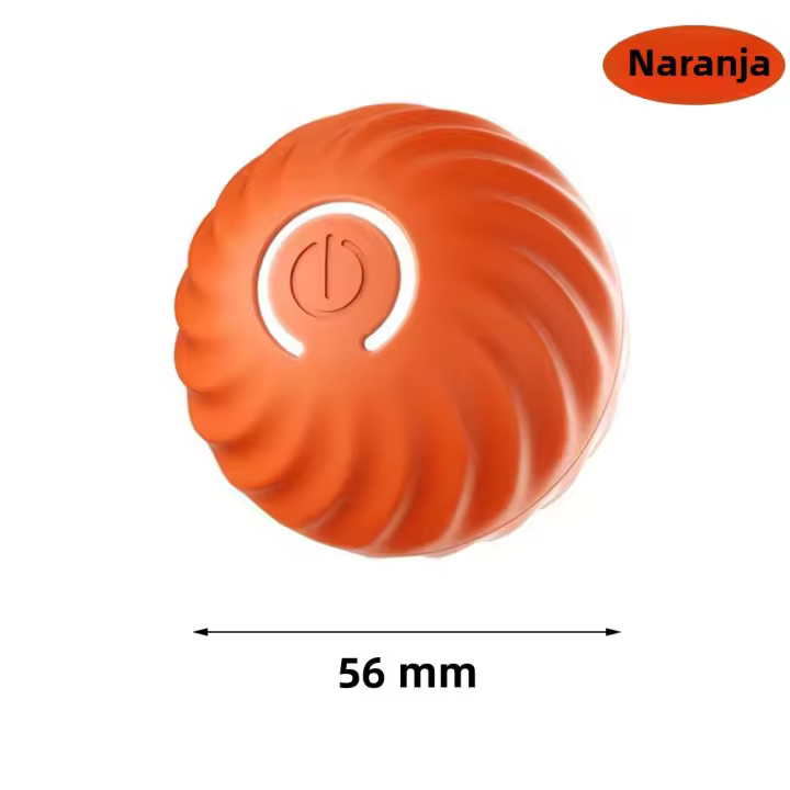 Bola Interactiva Inteligente Para Perros Juguete Rotativo Y Saltar Automático Borrable Recargable Por USB Material De Goma - 1