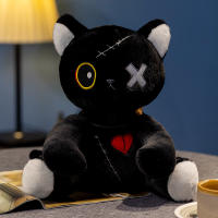 Gato De Peluche De 25cm Serie Oscuro Gótica Lolita Juguete Para Decoración De Habitación Regalo De Cumpleaños Para Niños Material De Peluche Corto Relleno De Algodón PP - details 5