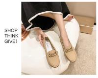Zapatos De Mujer Otoño Primavera Nuevos Con Cadena Metálica Cuña Baja Punta Redonda Casual Zapatos De Mujer Loafer Para Madres - details 18