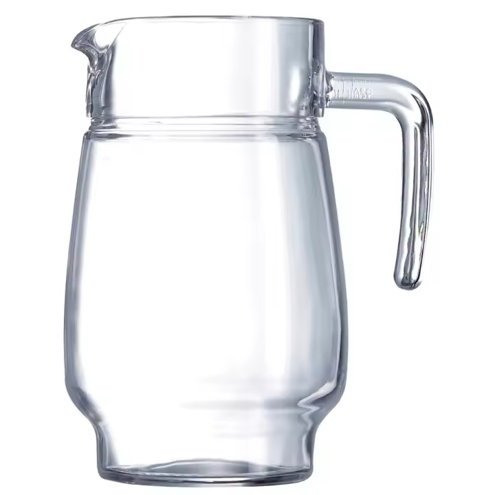LUMINARC TIVOLI Jarra Agua Vidrio 1,6L Transparente Brillo Fabricado en Francia Reciclable - 1