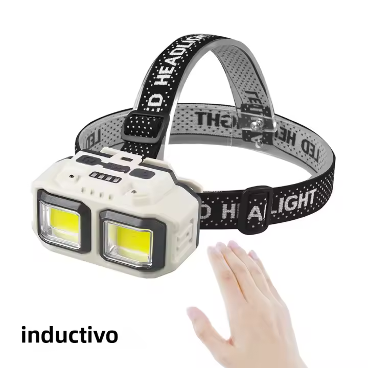Linterna Frontal Recargable 1000 Lumen LED Con Luz Blanca Roja Impermeable Para Camping Pesca Y Actividades Al Aire Libre - 1