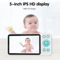 Monitor De Bebé Inteligente Tuya WiFi Con Detección De Llorido Audio Y Video Cámara PTZ Infrarrojo Pantalla De 5 Pulgadas 1080P Visión Remota Por App Móvil - details 11