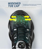 Zapatos De Seguridad Para Hombre Con Botón Giratorio Indestructibles Tamaño De Punta De Acero Antipinchazos Y Antideslizantes - details 9