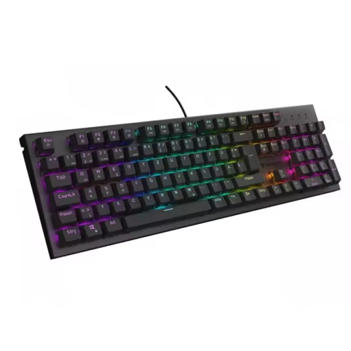 GAMING KEYBOARD GENESIS THOR 303 DE RGB BACKLIGHT MECHANICAL BROWN SWITCH BLACK HOT SWAP - 1