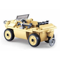 Sluban 103PCS Modelo De Carro Acuático Militar WW2 Con Figuras De Soldados Ejército Bloques De Construcción DIY Juguete Educativo Para Niños Regalos - details 3