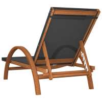 vidaXL Tumbona con cojín textilene y madera maciza de álamo Sillas de Exterior Ideal para jardín, playa, piscina, terraza Tumbona Piscina Tumbonas Playa Tumbonas Jardín Exterior - details 4