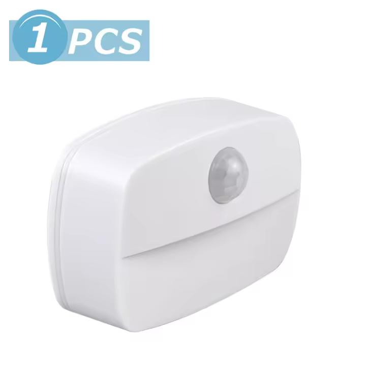 Lámpara Nocturna LED Inalámbrica Con Sensor De Movimiento Para Dormitorio Escaleras Armario Lado De La Cama 220V Potenciada Por Batería - 1