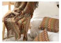 Manta Boho Azteca Baja Estilo Geométrico Tapiz Colgante Para Sofa Cubierta Slipcover Decorativa De Poliéster/Celulosa Manta Portátil Para Adultos - details 23
