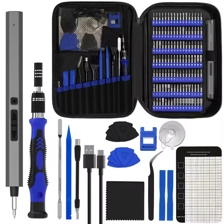 Kit De Herramientas De Reparación Profesional Galacok 154 En 1 Precisión Con 120 Destornilladores Magnéticos Tipo-C Sin Fuente De Alimentación Específica - 1
