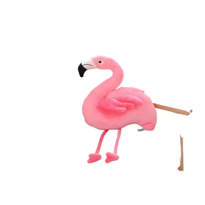 Peluche Realista De Flamenco Juguete De Peluche Suave Animal Estuffed Cojín Decoración De Habitación Kawaii Regalo De Cumpleaños Para Niños - 1
