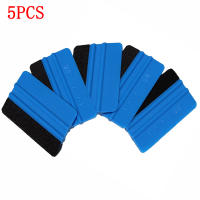 5pcs Herramientas De Instalación De Pegatinas De Coche Film Squeegee Scrapers De Fibra De Carbono Con Squeegee De Piel Para Embalaje De Película Y Adhesivos De Coche - details 0