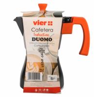Cafetera aluminio VIER " DUOMO " 6 Tazas, Inducción. Cafetera aluminio para Espresso, Auténtico Café Italiano. - details 1