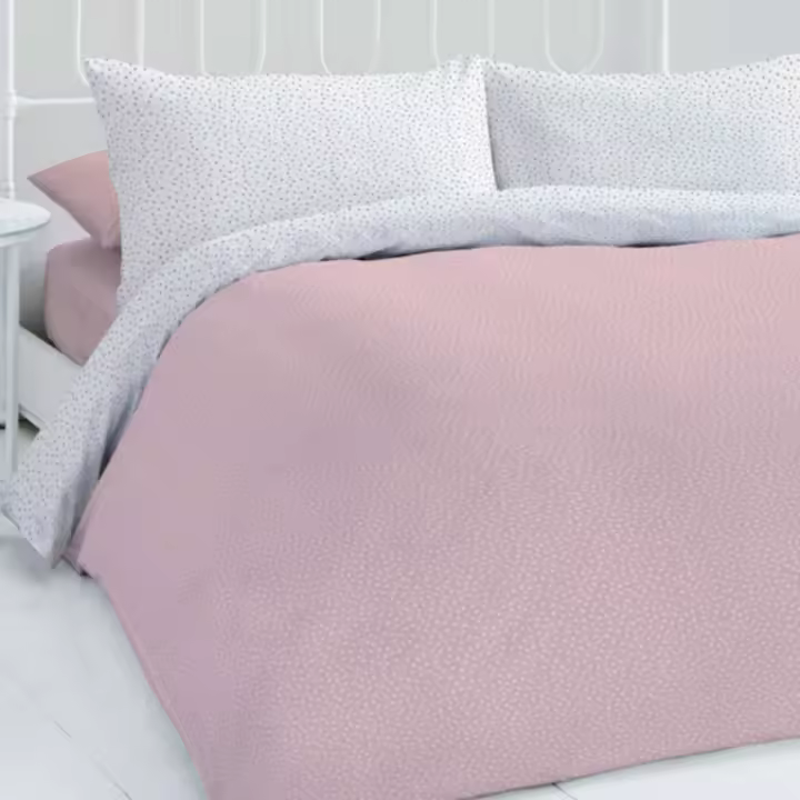Textil Blanca Funda Nórdica PARIS Topos Minimalistas 50% Algodón y 50% Poliéster Tacto Suave - 1