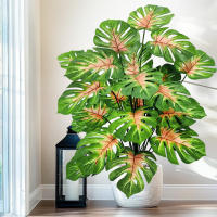 Planta Artificial De Monstera 60-100cm (39.4 Pulgadas) Árbol De Palma Falso Hoja De Tortuga Verde Para Decoración De Hogar Jardín Habitación Oficina - details 19
