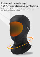 Manga De Ciclismo Invierno WEST BIKING Con Poliéster Térmico Protección De Cuello Y Orejas Antideslizante Resistente Al Viento Para Ciclismo Y Running - details 3