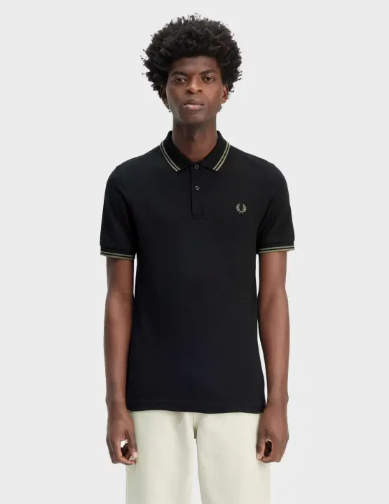 Fred Perry Twin Tipped polo negro para hombre - 1