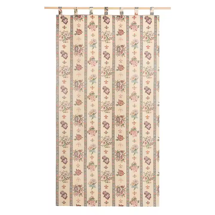 Lanovenanube - Cortina alpujarreña con trabillas FLORES Nº44 de 140x260 cm, Cortina de puerta exterior - 1