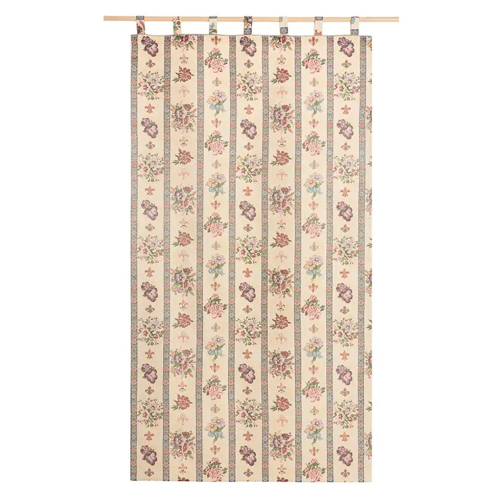 Lanovenanube - Cortina alpujarreña con trabillas FLORES Nº44 de 140x260 cm, Cortina de puerta exterior - 1