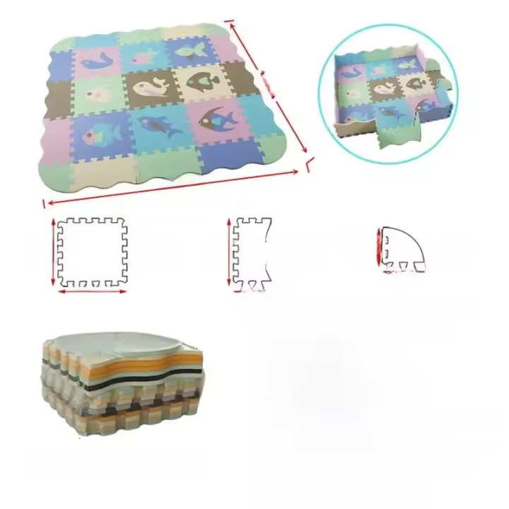 Carpetas De Juego Para Bebés Alfombra De Juguete Educativo De Espuma Suave EVA Para Niños Tamaño 114cm X 114cm Color Aleatorio - 1