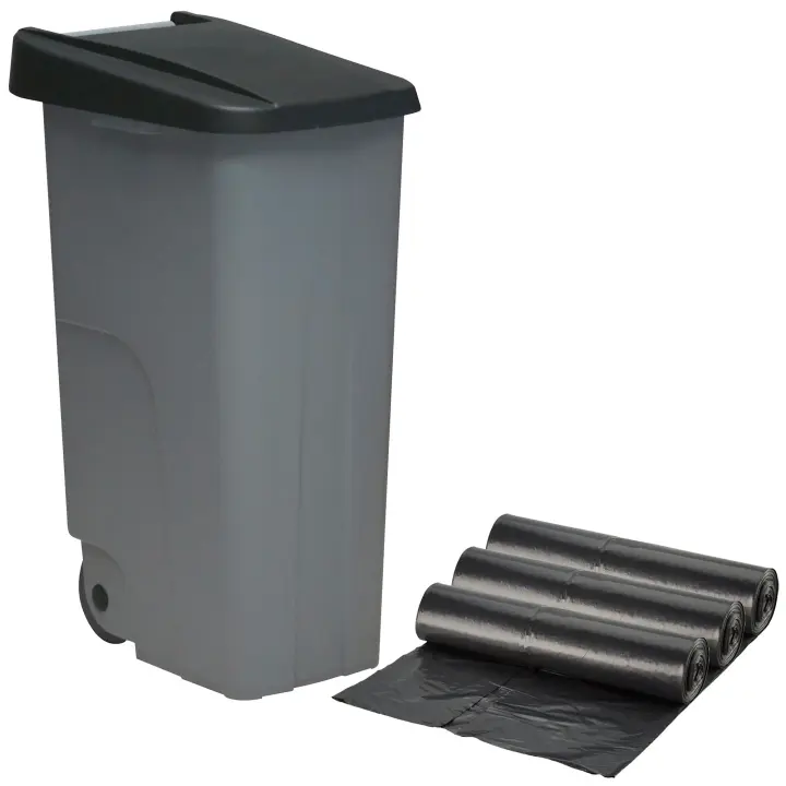 Contenedor Reciclo Prosperplast 110L + 3x10 Bolsas Basura WELLHOME - 1