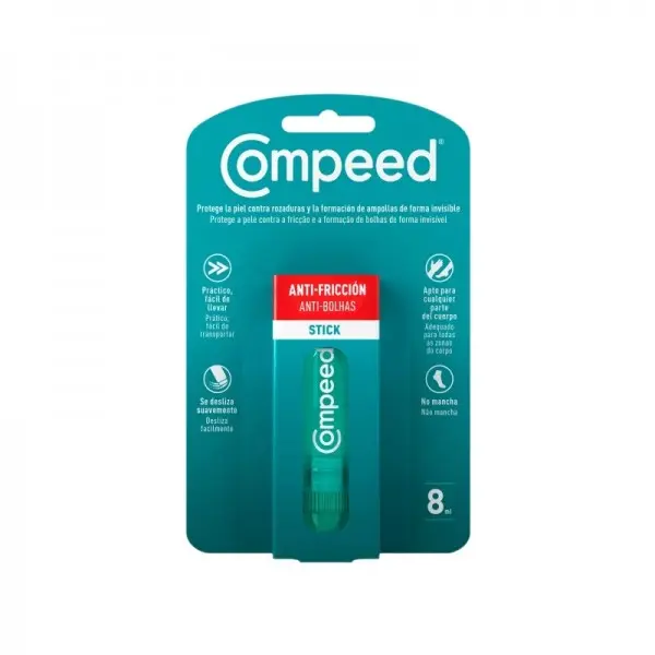 COMPEED Stick Anti-fricción, Tratamiento de Pies Fricción y Ampollas, Barra 8 ml - 1