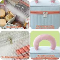 Bolsa de maquillaje de viaje, bolsa de maquillaje portátil, bolsa de cosméticos de gran capacidad con compartimento para asa, bolsa desmontable, multifuncional - details 2