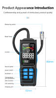 Detector De Gas Combustible CGD05A PPM LEL VA Pantalla De Color Analizador De Gas Recargable Medidor De Fugas De Gas Natural Triple Alarma - details 12