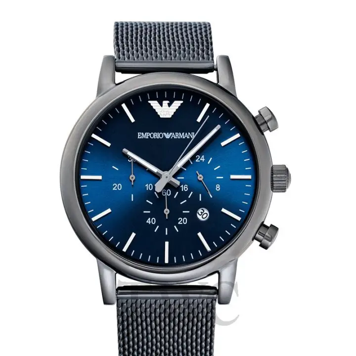 Emporio Armani Reloj hombre AR1979, con calendario, Incluye Caja Original, Diámetro: 46MM - 1