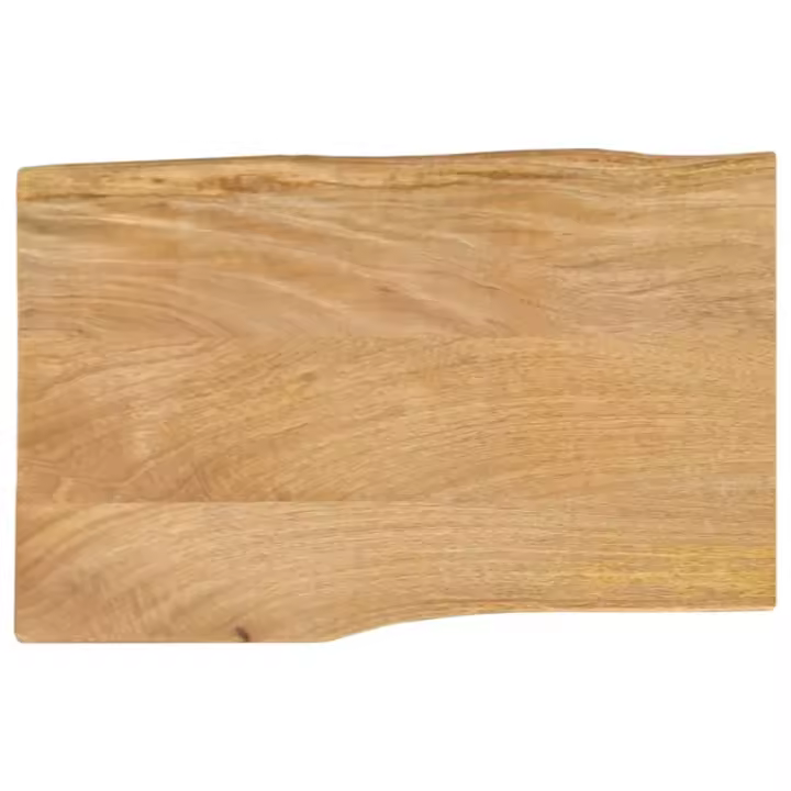 vidaXL Tablero de mesa borde natural madera maciza mango 60x40x2,5 cm - 1