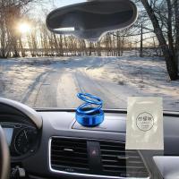 Aromaterapia Para Coche Decoración Solar Rotatorio Refrescante Doble Anillo Creativo Adorno Para Interior De Coche Accesorios - details 14