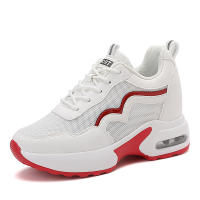 Zapatillas De Deporte Para Mujer Con Plataforma Y Tacón Air Cushion Transpirables Y De Altura Interior Blancas Para Caminar - details 7